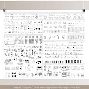 Dynamic AutoCAD Block Library vol.1 | 1000+ | Full block set DWG | Architectural, Interior, Landscape, Design | Free Gift image 6