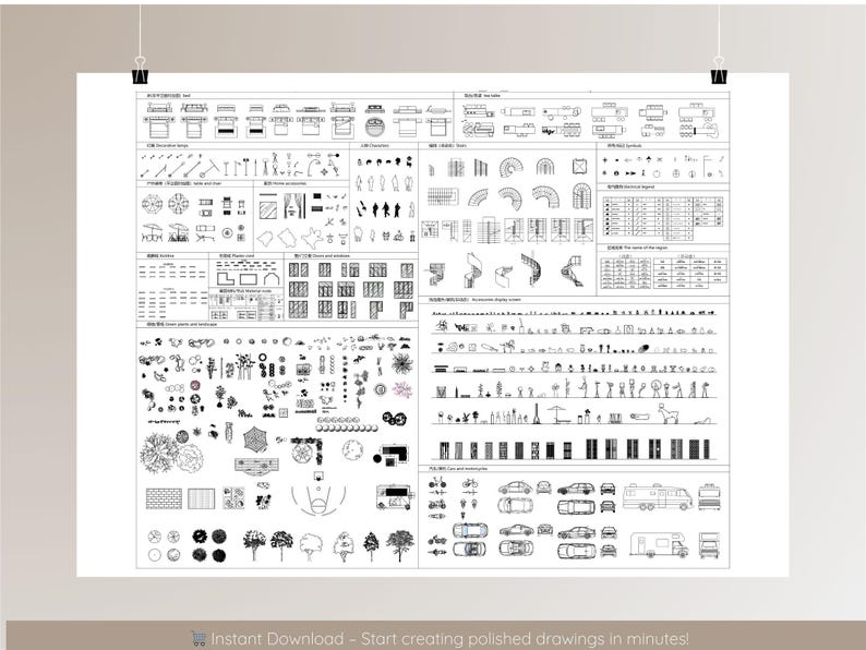 Dynamic AutoCAD Block Library vol.1 | 1000+ | Full block set DWG | Architectural, Interior, Landscape, Design | Free Gift image 6