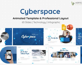 Cyberspace Animated PowerPoint Template | Infographic | High-end | Dynamic Transitions & Professional Layout
