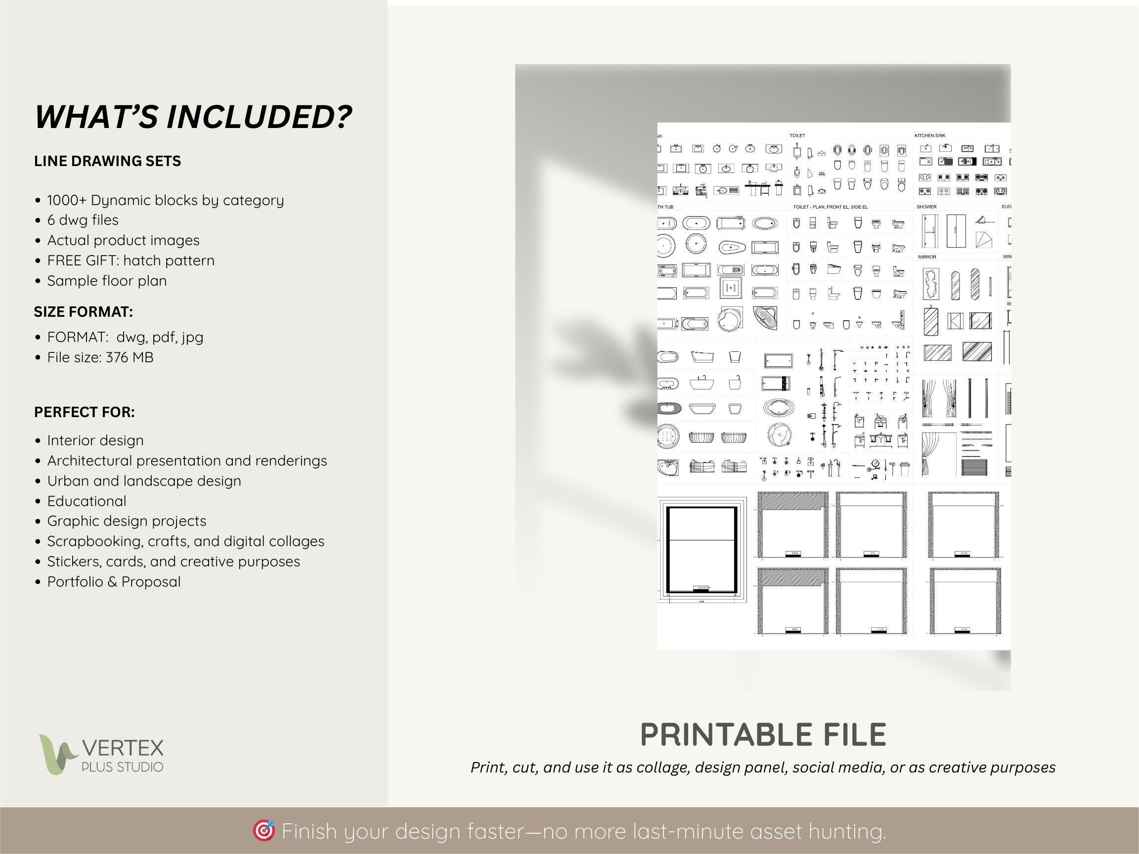 Autocad Dynamic Blocks Library Dynamic Autocad Block Vol4 Library Premium | 1000+ | Full Block Set DWG ...
