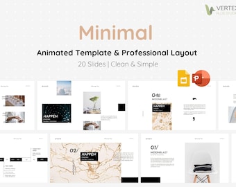 PowerPoint de minimalisme | Infographie | Propre Simple | Transitions dynamiques et mise en page professionnelle
