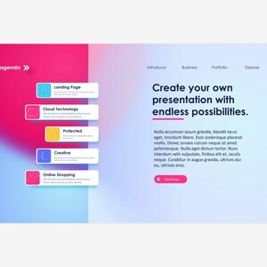 Gradient Pitch Deck Animated Powerpoint Template | Infographic | High ...
