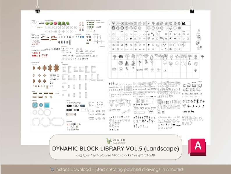 Dynamic Autocad Block Library Mega Bundle Vol1-5 | 3000+ | Full Block ...