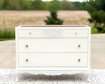 French Provincial Bathroom Vanity | Vintage Antique Dresser Conversion