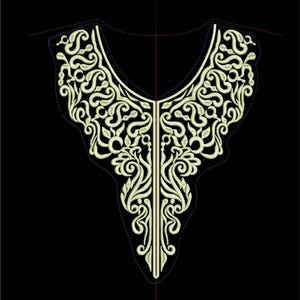 Modell für die Stickerei, für die Stickerei von Kaftan Frauen, für die Stickerei der Maschine.