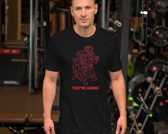 They’re Coming — AGI and ASI Graphic T-Shirt, Black Bella Canvas Tee