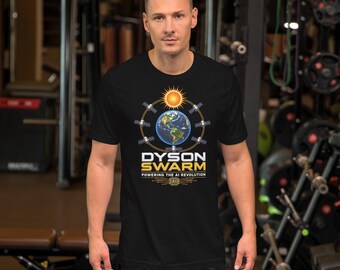 Dyson Swarm — AI Revolution Graphic T-Shirt, Black Bella Canvas Tee