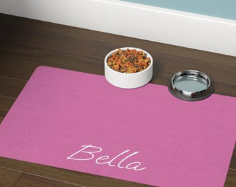 Personalized Pet Food Mat: Anti-Slip Polyester Dog/Cat Bowl Mat