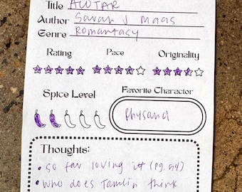 Book Review Card