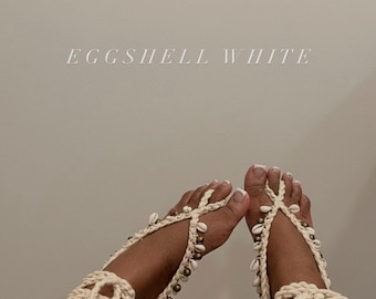 Sound Healing Barefoot Sandals – Cowrie Shell Grounding Foot Jewelry