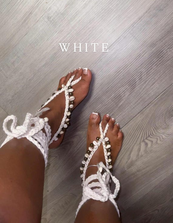 Sound Healing Barefoot Sandals – Cowrie Shell Grounding Foot Jewelry