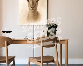 Baby Antelope Sepia Print, Nursery Animal Artwork (Digital Image)