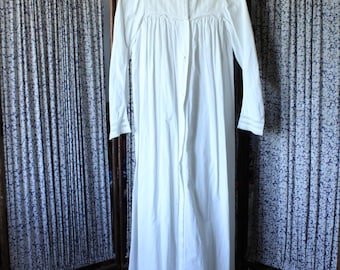 Edwardian White Cotton Nightgown