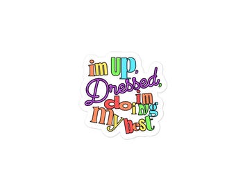 Disabled and Proud Sticker Disability Pride Decal Colorful Adaptive Vinyl Laptop