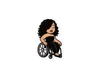 Wheelchair Girl Sticker | Confident Representation Decal