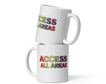 Access All Areas Disability Pride Mug Inclusive Accessibility Coffee Cup