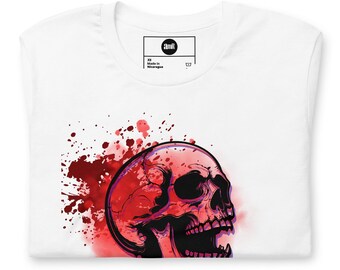 Red Skull Drip Shirt | Gothic Horror Graphic Tee | Dark Alternative Streetwear Shirt