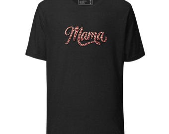 Pink Leopard Mama T-Shirt | Comfortable Everyday Wear for Moms