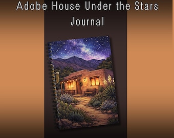 Southwest Desert Night Spiral Notebook – Adobe House Milky Way Journal
