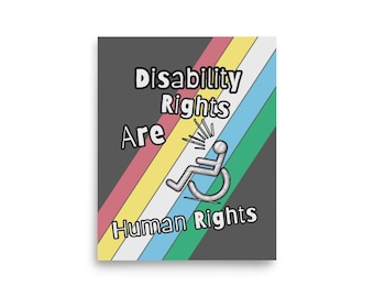 Disability Rights Are Human Rights Poster - 3 sizes