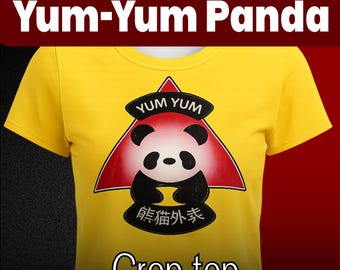 Yum-Yum Panda T-Shirt | Cute Chinese Takeout Shirt | Funny Food Lover Tee | Kawaii Panda Graphic Tee | Foodie Gift