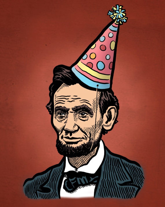 Abe Lincoln Birthday Print - Etsy