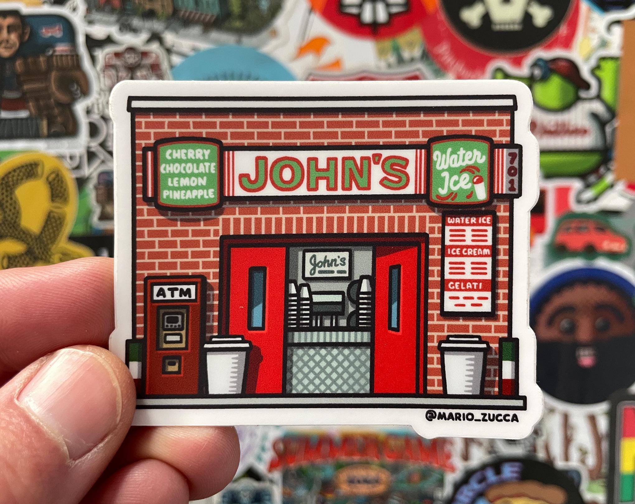 John's Water Ice Sticker