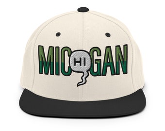 Mic(Hi)gan Embroidered Snapback Hat