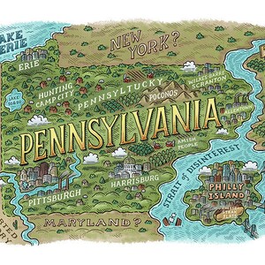 Carte de l'île de Philadelphie