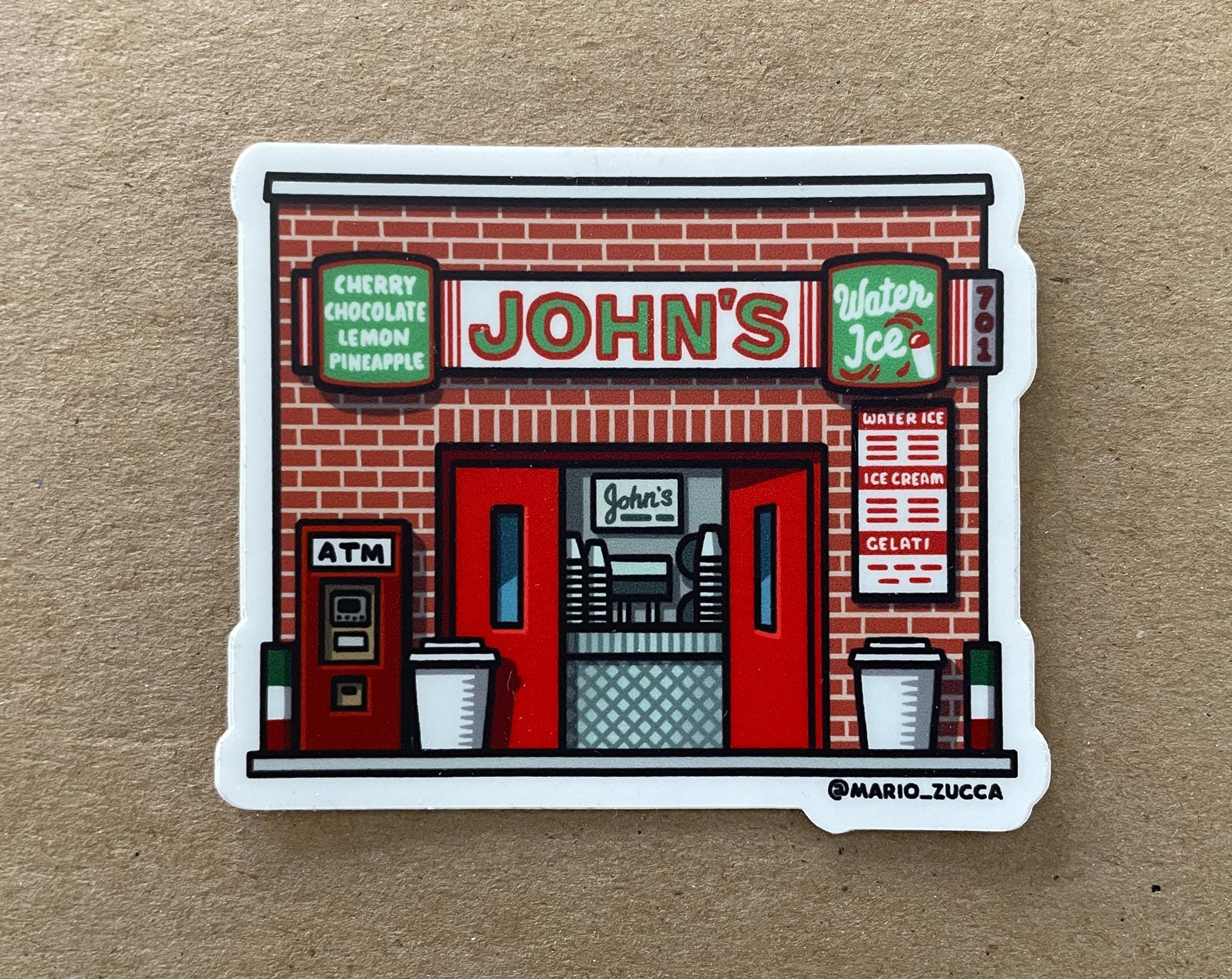 John's Water Ice Sticker - Etsy