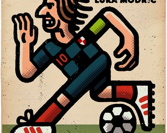 Porträtt av Luka Modrić