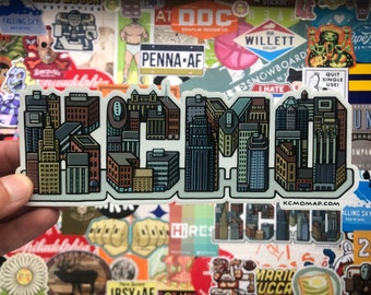 KCMO Die-Cut Vinyl Bumper Sticker