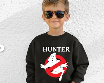 Personalized Ghostbusters Sweatshirt, Custom Name Crewneck, Movie Kids Sweater, Toddler Gift, Kids Christmas Gift