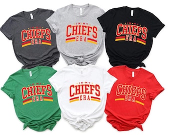 In My Chiefs Era Shirt | Kansas City Football Game Day Tee | Unisex Fan Apparel | Red Gold Team Spirit Shirt | Christmas Gift Idea