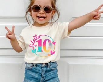 Birthday  Girl Shirt,  Personalized Party Tee, Birthday Outfit