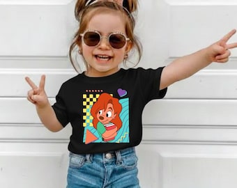 Retro 90s Girl Birthday Shirt, Back to School Cute Character Kids Tee