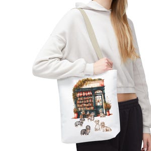 Charming Dog-Themed Tote Bag, Book Lover Gift, Stylish Eco-Friendly Bag, Pet Lover Tote, Daschund Tote, Doxie Tote, Dachshund Lovey,