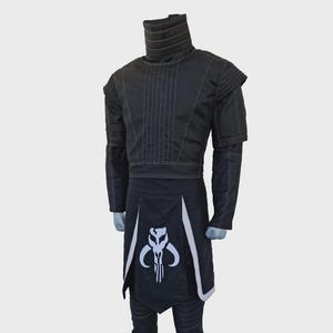 Boba Fett Cosplay Costume | Star Wars Mandalorian Flight Suit with Logo & Kama | Costume For Halloween and Comic con