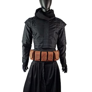 Boba Fett Cosplay Costume | Star Wars Mandalorian Season 2 Flight Suit with Belt and Armor | Comic Con & Halloween Outfit
