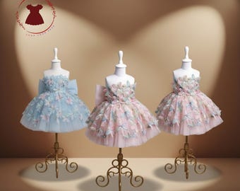 Robe d'anniversaire de princesse pour fille 2025 - Premier anniversaire, reconstitution historique, récital et robe de soirée d'été