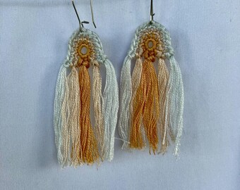 Handmade Crochet earrings, Boho Style