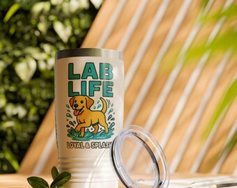 ラブラドール犬用タンブラー：ステンレススチール製トラベルカップ、犬好きへのギフト