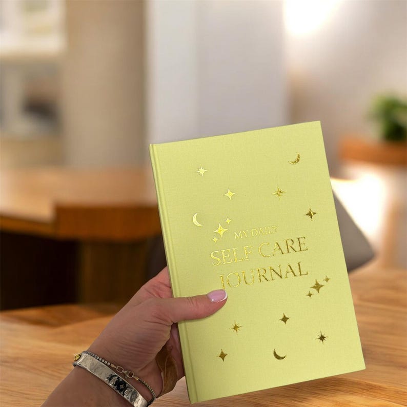 My Daily Self-Care Journal · Wellness and Gratitude Planner · Mental Health Notebook · Guided Undated Journal for Mindfulness & Wellbeing Green-Yellow