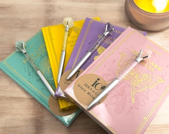 Self Care Journal Gift Set with Crystal Pen & Palo Santo · Mindfulness Diary · Wellness Journal · Thoughtful Personalized Gift