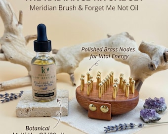 Handmade Brass Massage Brush | Self Care Gift for Her | Spa Gift | Body Care Tool | Wellness Ritual Accessory | Luxury Home Spa Gift