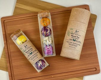 Blooming Flower Tea Balls, Rose & Jasmine Flowering Tea, Gourmet Floral Tea Gift, 100% Natural Wellness Drink, Fall Tea Gift for Her