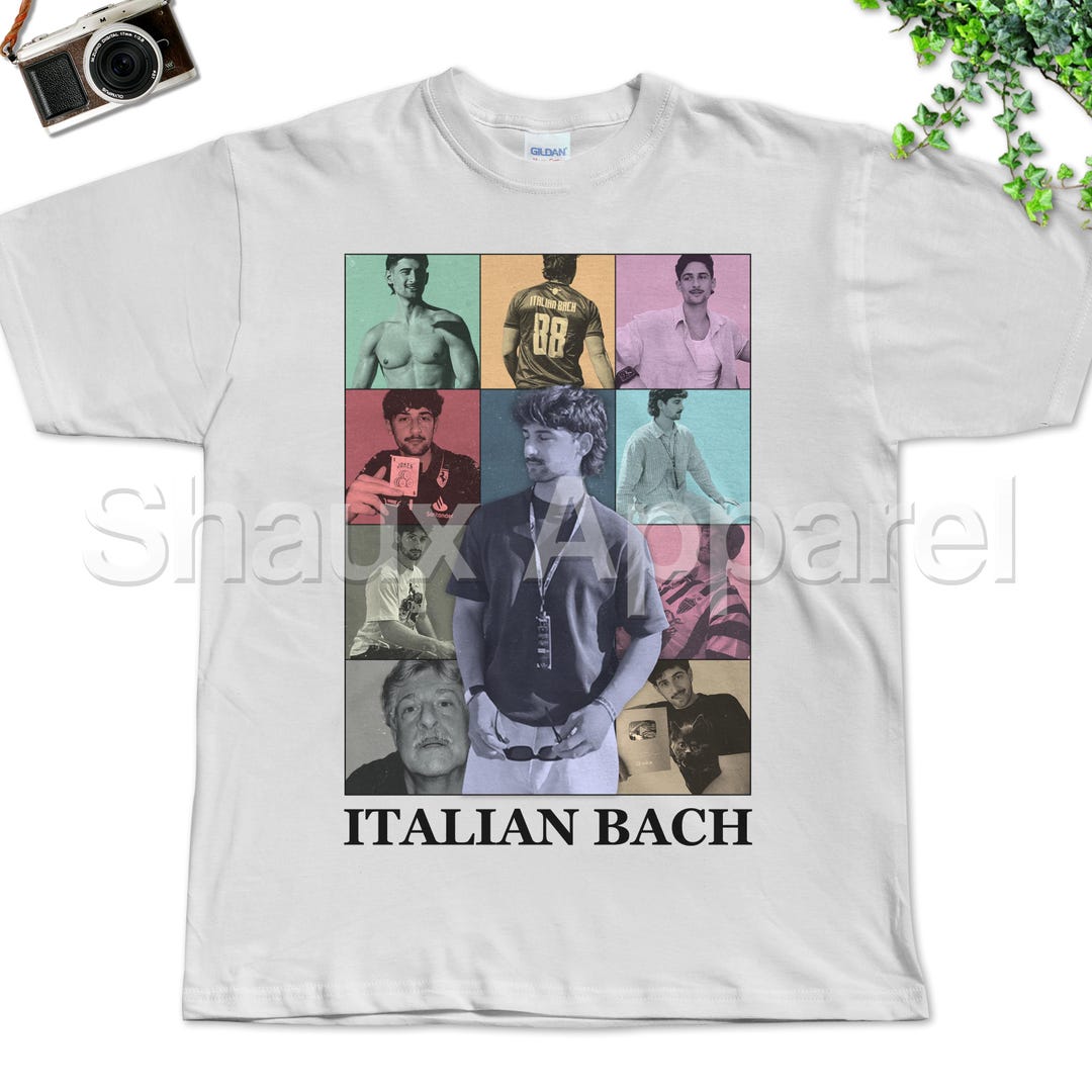 Italianbach Merch Italian Bach Custom Montage Eras T-shirt | Italian Bach | Retro T-shirt ...