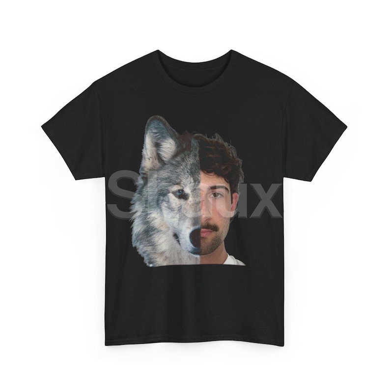 Italianbach Merch Italian Bach | Funny Half Wolf T-shirt | Isaac Smith Half and Half ...