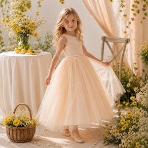 champagne jr bridesmaid dress Azazie Eren Junior