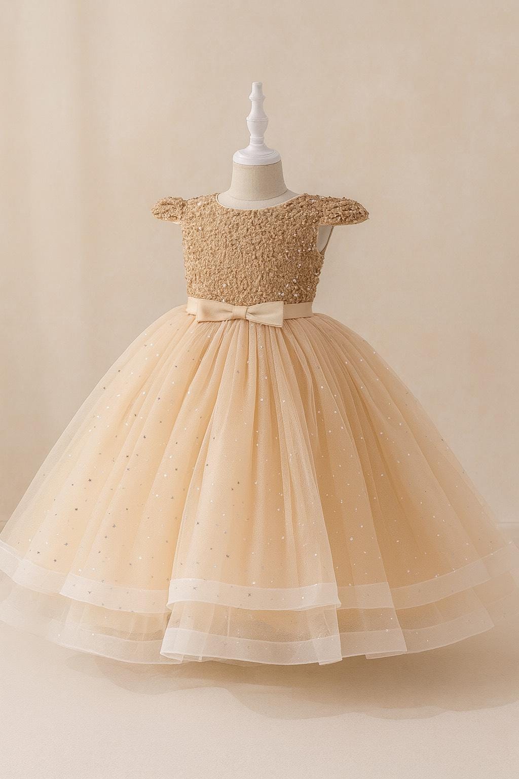 slim fit dress slacks Baby Girl's Gold Sequin 1st Birthday Party Dress Prom Gown – Children's  Territory a Unit of VIC&SI LLC main image 1